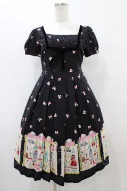 画像1: Emily Temple cute / リボン＆ウサギワンピース  クロ H-25-09-11-1037-ET-OP-KB-ZH