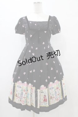 画像1: Emily Temple cute / リボン&ウサギワンピース  クロ H-25-09-11-1037-ET-OP-KB-ZH