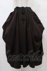 Qutie Frash / 袴ロングスカート  茶 H-25-09-11-1039-QU-SK-KB-ZH