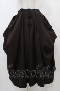 Qutie Frash / 袴ロングスカート  茶 H-25-09-11-1039-QU-SK-KB-ZH