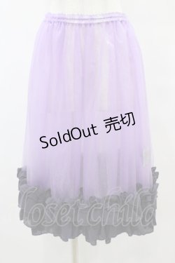 画像1: Triple fortune / オーガンジースカート  パープル H-25-09-11-1044-EL-SK-KB-ZH
