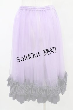 画像2: Triple fortune / オーガンジースカート  パープル H-25-09-11-1044-EL-SK-KB-ZH