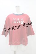 MILK / MILK Cherry Tee  レッド×ネイビー H-25-09-11-1053-ML-TO-KB-ZH