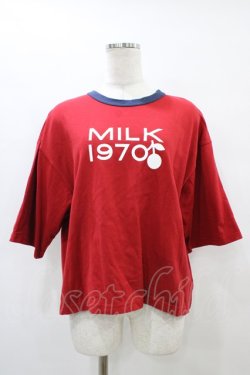 画像1: MILK / MILK Cherry Tee  レッド×ネイビー H-25-09-11-1053-ML-TO-KB-ZH