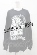 NieR Clothing / プリントSWEAT  2XL 黒 H-25-09-11-1055-PU-TO-KB-ZH