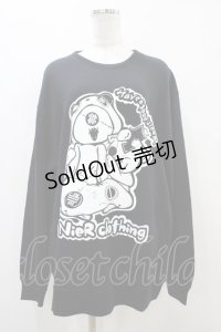 NieR Clothing / プリントSWEAT  2XL 黒 H-25-09-11-1055-PU-TO-KB-ZH