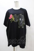 NieR Clothing / プリントCOTTON CUTSEW XL 黒 H-25-09-11-1057-PU-TO-KB-ZH