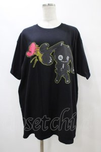 NieR Clothing / プリントCOTTON CUTSEW XL 黒 H-25-09-11-1057-PU-TO-KB-ZT374