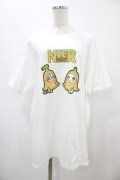 NieR Clothing / プリントCOTTON CUTSEW XL 白 H-25-09-11-1059-PU-TO-KB-ZH