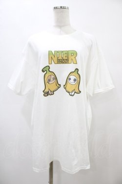 画像1: NieR Clothing / プリントCOTTON CUTSEW XL 白 H-25-09-11-1059-PU-TO-KB-ZH