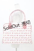 MILK / LOGO BIGバッグ  オフ×レッド H-25-09-11-1011-ML-ZA-KB-ZH