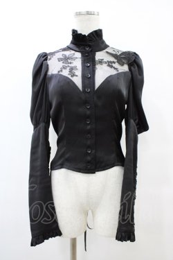 画像1: ATELIER BOZ / ミランダブラウス  ブラック H-25-09-11-1018-EL-BL-KB-ZH
