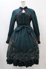 Ozz oneste / フリルチャイナワンピース  グリーン H-25-09-11-1020-OO-OP-KB-ZH