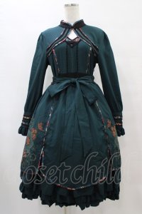 Ozz oneste / フリルチャイナワンピース  グリーン H-25-09-11-1020-OO-OP-KB-ZH