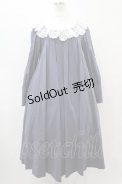 画像1: Sheglit / "聖譚曲"タックワンピース M ダルブルー H-25-09-11-1021-EL-OP-KB-ZH