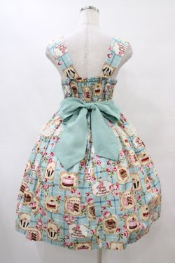 画像2: Shirley Temple / ローズカフェプリントジャンパースカート 160 ミント H-25-09-11-1024-ET-OP-KB-ZH