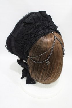 画像4: Ozz oneste / ヴェール付ボンネット  ブラック H-25-09-11-1002-OO-ZA-KB-ZH