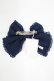 画像3: Angelic Pretty / ふわふわシフォンパールリボンバレッタ  ネイビー H-25-09-11-060-AP-AC-NS-ZH (3)