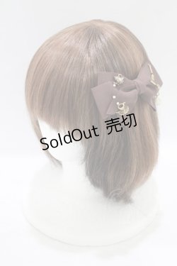 画像1: Shortcake poodle / グログランリボンバレッタ  ブラウン H-25-09-11-061-LO-AC-NS-ZH