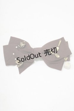 画像2: Shortcake poodle / グログランリボンバレッタ  ブラウン H-25-09-11-061-LO-AC-NS-ZH