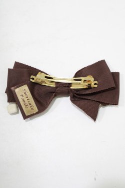 画像3: Shortcake poodle / グログランリボンバレッタ  ブラウン H-25-09-11-061-LO-AC-NS-ZH
