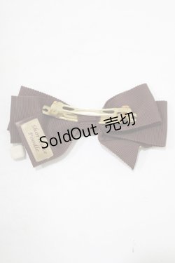 画像3: Shortcake poodle / グログランリボンバレッタ  ブラウン H-25-09-11-061-LO-AC-NS-ZH