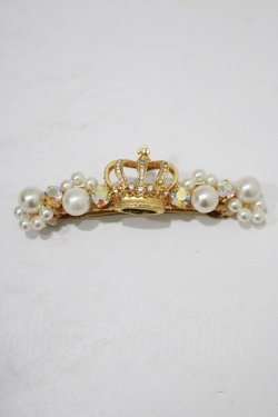 画像2: JESUS DIAMANTE / スペシャル王冠バレッタ  ゴールド/クリア H-25-09-11-062-JE-AC-NS-ZH