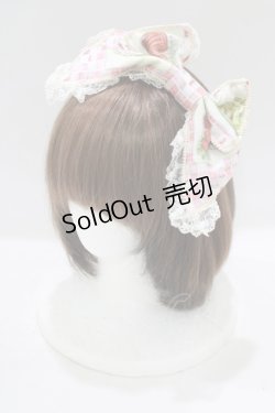 画像1: BABY,THE STARS SHINE BRIGHT / 覚めない夢をみるための Re・ci・pe柄カチューシャ  ピンク H-25-09-11-075-BA-AC-NS-ZH