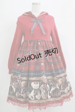 画像1: Angelic Pretty / British Bearカットワンピース Free レッド H-25-09-11-007-AP-OP-NS-ZH