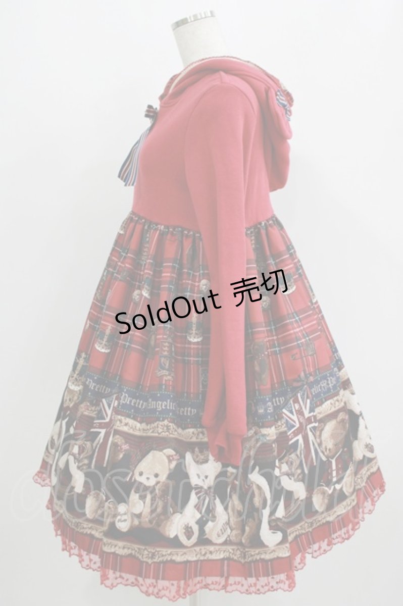 画像2: Angelic Pretty / British Bearカットワンピース Free レッド H-25-09-11-007-AP-OP-NS-ZH (2)
