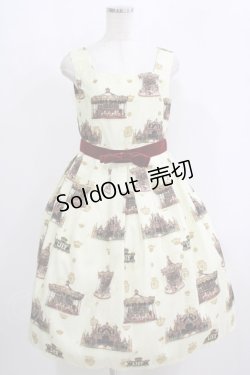 画像1: LIEF / レトロカルーセル・スクエアーネックジャンパースカートセット M クリーム H-25-09-11-012-LO-OP-NS-ZH