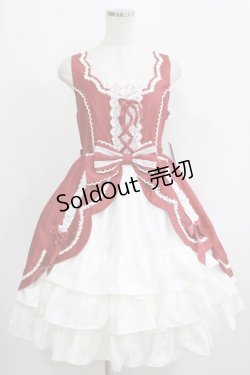 画像1: Angelic Pretty / スカラップレースドールジャンパースカート Free レッド H-25-09-11-002-AP-OP-NS-ZH