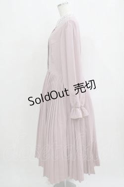 画像2: m petit by misako / レース襟プリーツワンピース LL ピンク H-25-09-11-013-LO-OP-NS-ZH