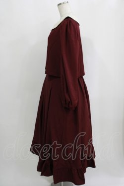 画像2: m petit by misako / サンリオキャラクターズコラボ マイメロディワッペン付きワンピース LL ワイン H-25-09-11-015-LO-OP-NS-ZH