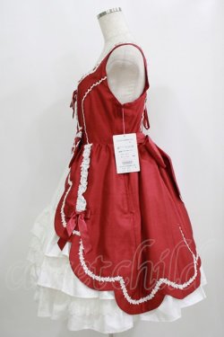 画像2: Angelic Pretty / スカラップレースドールジャンパースカート Free レッド H-25-09-11-002-AP-OP-NS-ZH