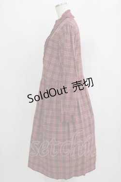 画像2: PINK HOUSE / オリジナルチェックミディワンピース Free ワイン H-25-09-11-016-LO-OP-NS-ZH