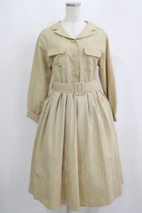 an another angelus / アウトポケット開襟シャツワンピース Free L/BEIGE H-25-09-11-018-CA-OP-NS-ZH