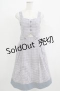 F i.n.t / ビスチェ風カッティングチェックジャンパースカート Free NAVY×PK H-25-09-11-021-CA-OP-NS-ZH