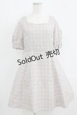 画像1: Ank Rouge / シフォン切替チェックワンピース M ブラウン H-25-09-11-022-CA-OP-NS-ZH