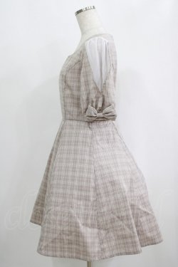 画像2: Ank Rouge / シフォン切替チェックワンピース M ブラウン H-25-09-11-022-CA-OP-NS-ZH