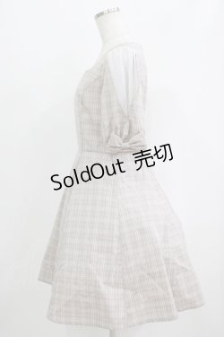 画像2: Ank Rouge / シフォン切替チェックワンピース M ブラウン H-25-09-11-022-CA-OP-NS-ZH