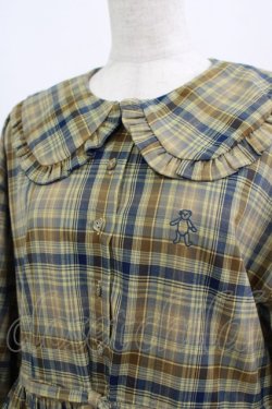 画像4: merry jenny / bear刺繍チェックワンピース  イエロー H-25-09-12-003-LO-OP-KB-ZH