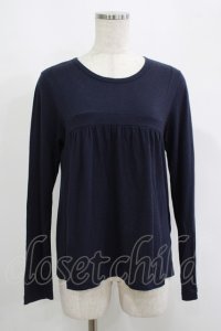 Jane Marple Dans Le Salon / 切替カットソー M ネイビー H-25-09-12-031-JM-TO-KB-ZH