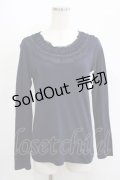 Jane Marple Dans Le Salon / レースネックカットソー M ネイビー H-25-09-12-034-JM-TO-KB-ZH