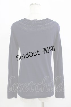 画像3: Jane Marple Dans Le Salon / レースネックカットソー M ネイビー H-25-09-12-034-JM-TO-KB-ZH