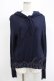 画像1: Jane Marple Dans Le Salon / Cotton cashmere stole turtleneck sweater M ネイビー H-25-09-12-035-JM-TO-KB-ZH (1)