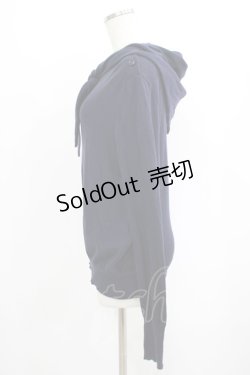 画像2: Jane Marple Dans Le Salon / Cotton cashmere stole turtleneck sweater M ネイビー H-25-09-12-035-JM-TO-KB-ZH