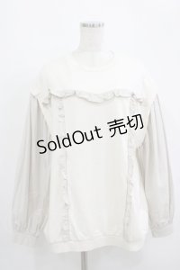 merry jenny / ドッキングフリルトレーナー  アイボリー H-25-09-12-036-LO-TO-KB-ZH