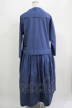 画像3: Jane Marple Dans Le Salon / Coating typewriter marine collar dress M ブルー H-25-09-12-004-JM-OP-KB-ZH