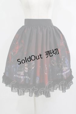 画像1: ATELIER PIERROT / Rose Gardenスカート  ダークレッド H-25-09-12-005-EL-SK-KB-ZH